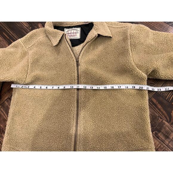 The Great Outdoors Faux Sheering Sherpa Cropped Jacket Women Large Neutral Twee - Picture 5 of 8